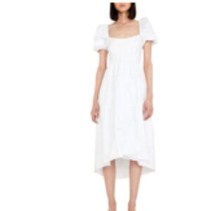 Bardot White Dress  Puffy sleeves
